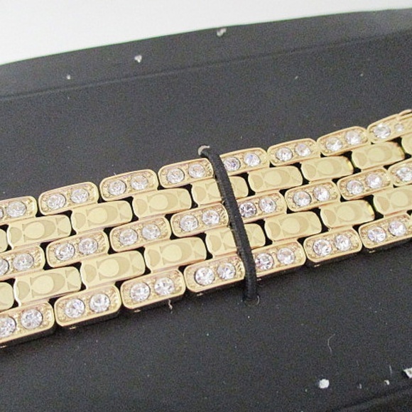 COACH - Crystal Watch Strap Gold Tone - Picture 7 of 9